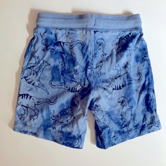 Old Navy Blue Tie Dye Dinosaur Sweat Shorts Unisex Size 3T 100% Cotton - Picture 2 of 6
